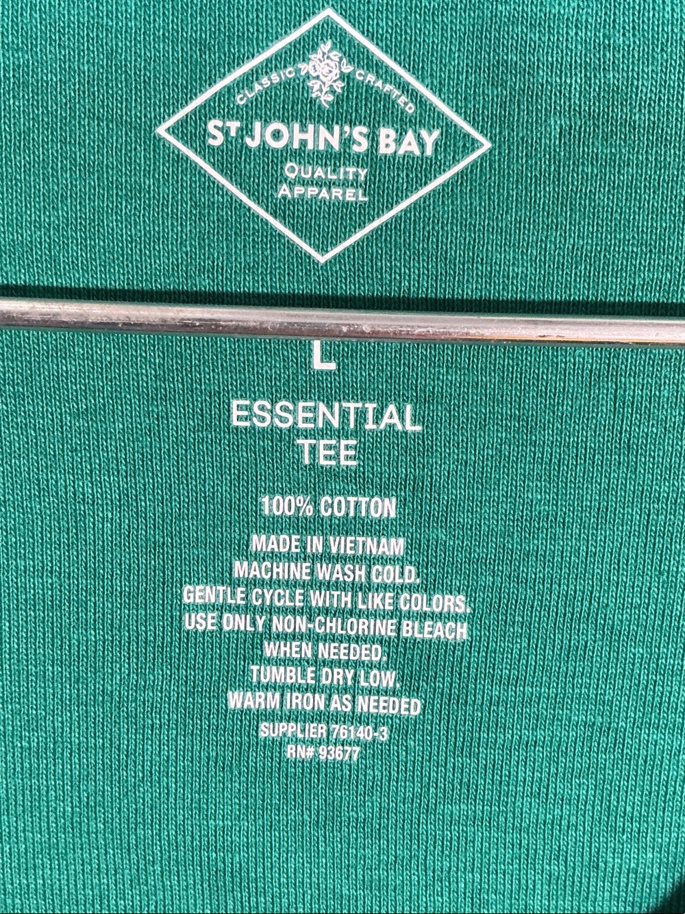 St. John's Bay Teal V-Neck 3/4 Sleeve Knit Top - Picture 2 of 7